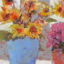 sold- Summer Bouquets © Gwen Sylvester 16" x 20"  acrylic on canvas, framed