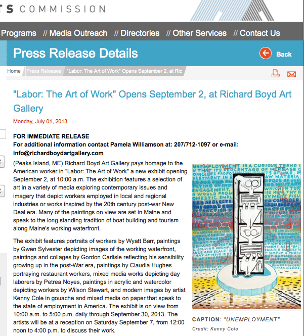 Labor: the Art of Work at Richard Boyd