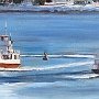 Island Ferries Passing 18x 24    © Gwen Sylvester