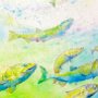 Atlantic Salmon 23 x 30 Watercolor, Polymer